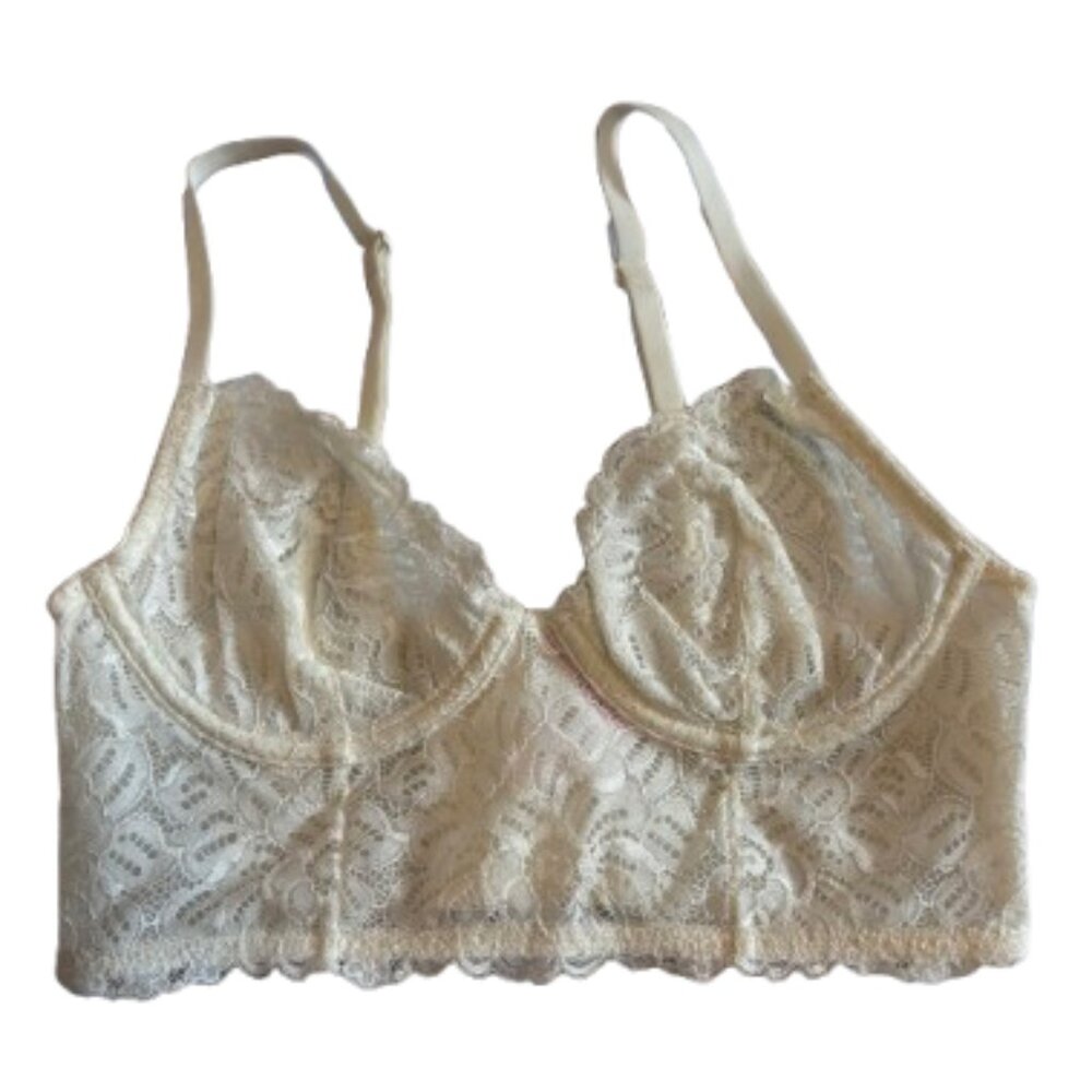 🤍 Xhilaration Perfect Long Line Camisole Ivory Bralette 🤍